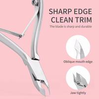 Coupe-ongles chirurgical professionnel MORJE en acier inoxydable, lame plate droite, pointe affûtée, ouverture large, durable, pour adulte