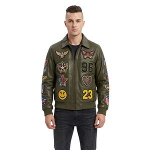Chaqueta Urbana Punk Negra y Rosa de Cuero de Oveja de Lujo con Cremallera Metálica, Cuello con Solapa, Aislamiento Térmico y Mangas en Contraste - Product Image 5