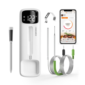 Inkbird เครื่องวัดอุณหภูมิบาร์บีคิวแบบใช้สายไร้สายแบบ INDT-33-B พร้อมแอพแจ้งเตือนการตรวจสอบแอปเปิ้ลวอทช์ - Product Image 1