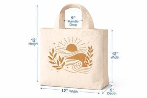 Premium 300gsm Cotton <b>Canvas</b> <b>Tote</b> Bag Nature Print Eco Friendly Reusable Shopping Bag Custom Logo Heavy Duty Wholesale AMANI - Product Image 3