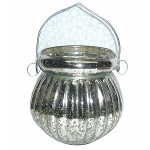 Meilleure vente de lanterne ouragan suspendue avec fil métallique en forme de citrouille bocal en verre artisanat rustique haut produit conception Unique 2025 - Product Image 2