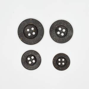 Boutons de chemise en résine bio à 4 trous, écologiques, en gros, bon marché, pour vêtements d'enfants, couleur naturelle, taille 18 mm - Product Image 1