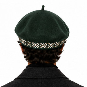 Classic Merino Wool <b>Beret</b> Hat Breathable Felt Fashion with Elegant Embroidery Lightweight Winter Outdoor Unisex Hat - Product Image 5