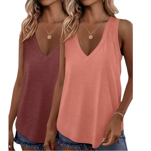 Camiseta sin mangas para mujer, de algodón, color liso, cómoda, informal, suave, transpirable, ligera, para verano. - Product Image 5
