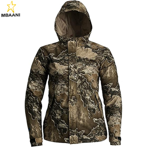 Outdoors Women's Lightweight Breathable Waterproof Hooded <b>Camo</b> Hunting <b>Jacket</b> - Product Image 2