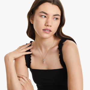 Elegante Collar de Cadena con Diamantes de Moissanita en Plata de Ley 925, Joyería Minimalista de Estilo Fino para Mujer, Accesorio de Moda - Product Image 5