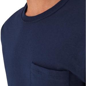 T-shirt en jersey de coton 100% uni à manches courtes et col rond pour homme, coupe classique, décontracté, design uni, idéal pour la gym - Product Image 5