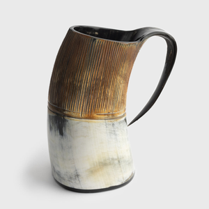 Taza de Cuerno de Búfalo Natural Hecha a Mano, Taza Rústica para Beber, Estilo Vikingo Medieval, Taza Nórdica de Cuerno Renacentista - Product Image 2