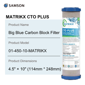 Filtre à charbon actif Big Blue MATRIKX CTO PLUS 01-450-10 10 pouces - Product Image 2