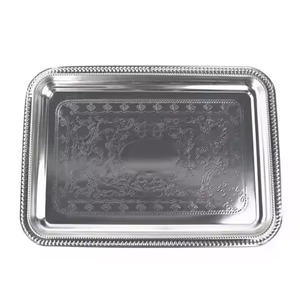 Assiette de service ovale martelée en cuivre plaqué, moderne, avec poignées, vaisselle et assiettes vintage faites à la main - Product Image 5