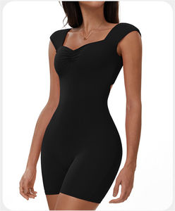 Combinaisons pour femmes, vêtements de sport, spandex/coton, écologiques, respirants, extensibles dans quatre directions, sans couture, séchage rapide, antibactériens, OEM/ODM - Product Image 3