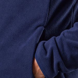 Mens Navy Blue Micro Fleece Quarter Zip Pullover Long Sleeve Lightweight Thermal Sportswear Training Top - Product Image 5