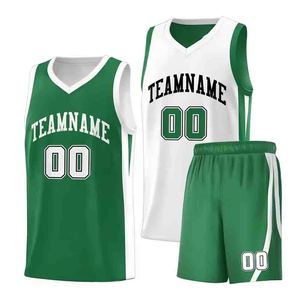 Ensemble de maillots de basket-ball sublimés personnalisés, sans manches, col en V, nom de l'équipe, numéro imprimé, uniforme sportif - Product Image 2