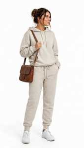 ONETEN APPARELS Women's Navy Blue <b>Cropped</b> Hoodie Wide Leg <b>Joggers</b> Set Full Sleeve Print Streetwear Tracksuit Loose Fit 2 1 100% - Product Image 3