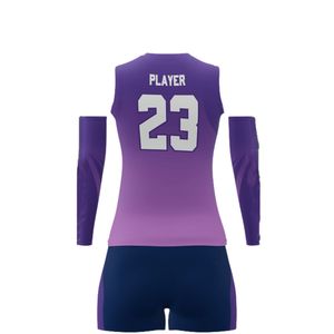 Conjunto de Uniforme de Voleibol Personalizado por Sublimación para Mujer, Camiseta sin Mangas, Pantalones Cortos, Mangas de Compresión, Ropa Deportiva para Entrenamiento y Partidos - Product Image 2