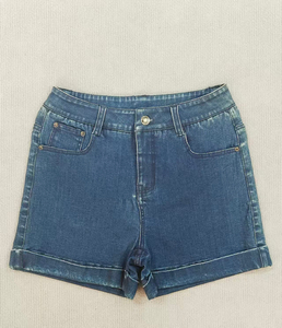 Manufacturers Summer Fashion Trendy Streetwear Casual Home Party High Waist Cuffed <b>Slim</b> Fit Women's Denim Shorts - Product Image 2