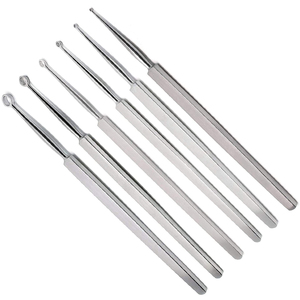 Curettes cutanées professionnelles Fox pour chirurgie otologique, curette Buck Ear de 6 mm avec instruments manuels ENT droits et aiguisés - Product Image 4