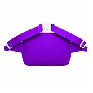 Bolso de cintura personalizado NCNW Sorority, morado y blanco, estilo casual, con logo bordado y bolsillo con cremallera para ropa griega femenina - Product Image 3