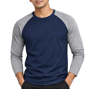 T-shirt à manches longues pour homme 100% coton Écologique Respirant Haute qualité Tissu doux et confortable Design élégant Qualité - Product Image 1