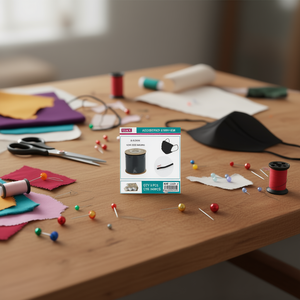 Bande élastique Ilan 3mm X 40m noire pour masques faciaux et artisanat - Product Image 2