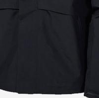 Blouson Bomber Homme Noir à Capuche, Coupe Droite, Imperméable en Polyester, Fermeture Éclair, Style Décontracté Automne, Color Block