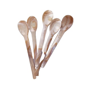 Restaurant de luxe Hôtel Dîner Nacre Cuillère Shell Caviar Cuillère Rose Long Manche Du Vietnam Naturel Écologique - Product Image 1