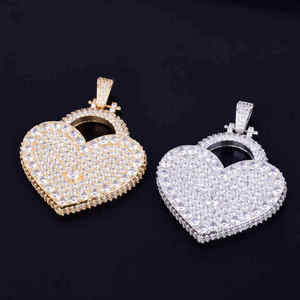 Colgante de Moissanita en Forma de Corazón con Cadena de Cuerda, Corte Brillante Redondo, Joyería de Lujo para Uso Diario - Product Image 2