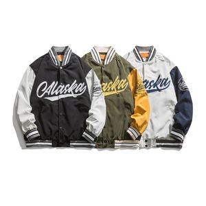 Blouson Bomber Homme Décontracté Réversible Brodé Style Universitaire Écologique Coupe-Vent Respirant Col Montant Doublure Coton OEM - Product Image 6