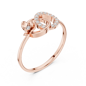 Anillo minimalista de oro amarillo macizo de 14k con diamante redondo de talla brillante para mujer, ideal para compromiso, aniversario o regalo de boda. - Product Image 5