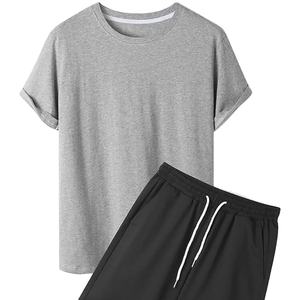 Ensemble de shorts pour hommes le plus vendu, manches courtes personnalisées, logo brodé, service OEM, léger et durable, ensemble d'été - Product Image 1