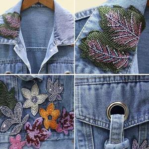 Women's Casual jeans Denim Jackets Outwear Fall Jacket Denim Button up Coat Oversize Denim Jacket for Ladies - Product Image 3