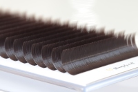 Extensions de cils personnalisées faites à la main, véganes, sans cruauté, naturelles, douces, mates, effet plume, volume intense, faux cils marron, longueurs mixtes