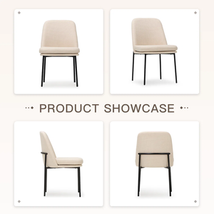 Chaise de salle à manger contemporaine du Vietnam, mobilier de salle à manger, chaise en tissu éponge doux, métal, textile, MD06 - Product Image 5