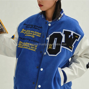Manufacturer High Quality <b>Men's</b> Varsity <b>Jacket</b> Winter Varsity Windproof Thick Embroidery Polyester Sleeves Custom <b>Baseball</b> - Product Image 6