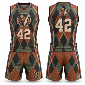 Ensemble Maillot et Short de Basketball à Séchage Rapide, Coutures Lisses, Broderies Durables, Tenue de Joueur pour Matchs Scolaires, Fabricant et Vente au Détail - Product Image 2