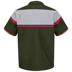 Camisa con botones para reparación de automóviles, uniformes de trabajo con bloques de color, ropa de trabajo, camisas con cuello de algodón, súper suaves y que reducen la irritación. - Product Image 6