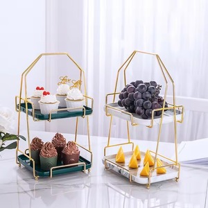 Support à gâteau élégant vert et or, idéal pour servir à la maison, lors de réceptions et pour la décoration de table de desserts, vente en gros depuis l'Inde - Product Image 5