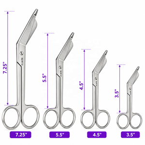 ชุดกรรไกรตัดผ้าพันแผล MJW Surgical Lister Bandage Scissors 4 ชิ้น ขนาด 3.5 4.5 5.5 7.25 นิ้ว ปลายมน ทำจากสแตนเลส สำหรับปฐมพยาบาลและอุปกรณ์การแพทย์ ได้รับมาตรฐาน CE - Product Image 3