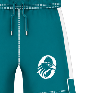 Pantalones Cortos de Rugby Blancos y Verde Azulado, Cintura Elástica con Cordón, Ropa Deportiva para Entrenamiento y Partidos, Pantalones Cortos de Rugby Ligeros - Product Image 4