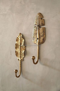 Ganchos de pared con diseño único de hojas, juego de ganchos de metal dorado para colgar ropa, para decoración del hogar. - Product Image 4