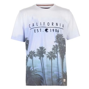 Camiseta de Manga Corta para Hombre, Blanca con Estampado Floral, Corte Regular, Cuello Redondo, Informal, Tejido de Poliéster Transpirable de Secado Rápido, Diseño de 180g - Product Image 5