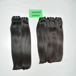 ผมต่ออินเดียแท้แบบเรมี่ - ผมตรงสีดำแบบตัดปลายตรง ขายส่ง ผมแทมิลนาฏูด ตัดเย็บด้วยเครื่องจักรแบบดับเบิ้ลเวฟท์ - Product Image 6