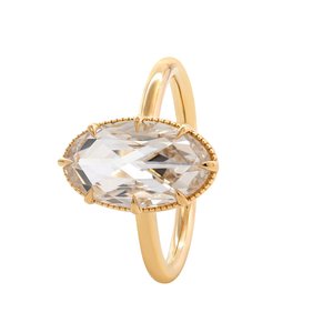 Anillo de Oro Amarillo Sólido de 14K con Diamante Cultivado en Laboratorio de Corte Rosa Ovalado de 2.5ct, Certificado por IGI, para Mujer, con Bisel Milgrain Vintage - Product Image 3