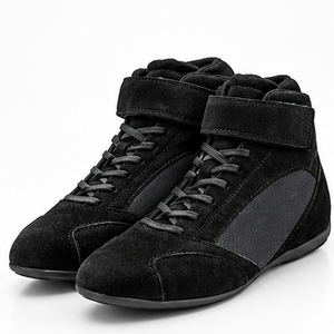 Bottes de course sportives en cuir véritable noir, à fermeture auto-agrippante, respirantes, légères, avec semelle en caoutchouc résistante à l'abrasion - Product Image 2