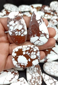 Cabochon en magnésite naturelle motif cheval sauvage, pierres précieuses en vrac, formes variées pour la fabrication de bijoux - Product Image 4