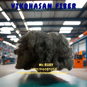 Fibre de polyester noire solide 6D51SD de qualité A, prix avantageux, fabricant Vikohasan du Vietnam - Product Image 2