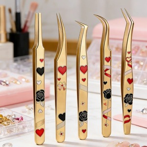1 Pieza de Pinzas para Pestañas BAFA SURGICAL INSTRUMENTS BSI-ET-364 de Alta Precisión Antiestáticas, Pinzas Modernas para Pestañas y Cejas Chapadas en Oro - Product Image 4