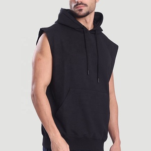 Chaleco Deportivo sin Mangas para Hombre, de Algodón French Terry, Color Negro, para Gimnasio y Entrenamiento, Fabricante de Ropa - Product Image 5