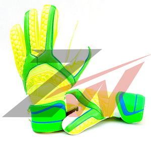 Gants de gardien de but de football confortables, durables, en cuir, respirants, antidérapants, ajustables, avec nom et logo personnalisés - Product Image 4