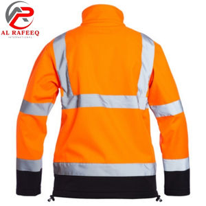 Chaqueta Softshell de Alta Visibilidad y Calidad Premium, Impermeable, de Poliéster, Ropa de Trabajo de Seguridad con Logotipo Personalizable 2026 para Hombre - Product Image 4